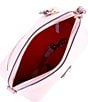 Color:Light Mauve - Image 3 - Saffiano Leather Domed Crossbody Bag