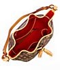 Color:Brown - Image 4 - Signature Blakely Collection Tasha Logo Brown Drawstring Tote Bag