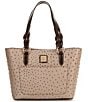 Dooney & Bourke Small Gretchen Leather Tote Bag, Color:Taupe/Brown Tmoro - Image 1