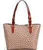 Color:Light Taupe - Image 2 - Small Gretchen Leather Tote Bag