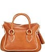 Color:Natural - Image 2 - Small Leather Satchel Bag