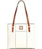 Dooney & Bourke Pebble Collection Small Lexington Leather Shopper Tote Bag, Color:White - Image 1