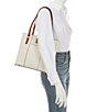 Dooney & Bourke Pebble Collection Small Lexington Leather Shopper Tote Bag, Color:White - Image 4