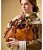 Dooney & Bourke Florentine Leather Tassle Satchel Bag - Image 6