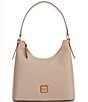 Dooney & Bourke Textured Pebble Grain Leather Hobo Bag, Color:Taupe - Image 1