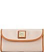 Color:Oyster - Image 1 - Wexford Leather Continental Clutch Wallet