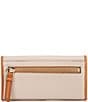 Color:Oyster - Image 2 - Wexford Leather Continental Clutch Wallet