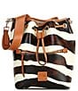 Dooney & Bourke Zebra Print Drawstring Shoulder Bag - Image 1