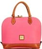 Color:Hot Pink - Image 1 - Pebble Collection Zip Zip Dome Satchel Bag