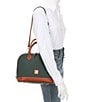 Dooney & Bourke Pebble Collection Zip Dome Satchel Bag, Color:Forest - Image 4