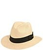 Dorfman Milano Scala Chandler Genuine Panama Straw Safari 2 3/4#double; Brim Hat, Color:Natural - Image 1