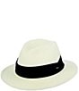 Dorfman Milano Scala Chateau Paper Braid Straw Safari 2 1/2#double; Brim Hat, Color:Ivory - Image 1