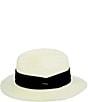 Dorfman Milano Scala Chateau Paper Braid Straw Safari 2 1/2#double; Brim Hat, Color:Ivory - Image 2