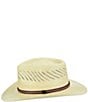 Dorfman Milano Scala Genuine Panama Straw Outback 3#double; Brim Hat, Color:Natural - Image 2