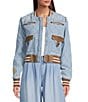 Double D Ranch Branded & True Round Neck Long Sleeve Studded Emroidered Bomber Jacket - Image 2