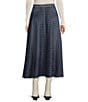 Double D Ranch Cloth Coordinating Denim Midi A-Line Skirt, Color:Denim - Image 2