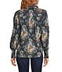 Double D Ranch Dewitt Woven Printed Point Collar Long Sleeve Bouse, Color:Print - Image 2
