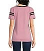 Double D Ranch Knit Barbed Wire Scoop Neck Short Sleeve Baby Tee - Image 2