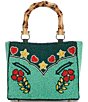 Double D Ranch Range Rosie Beaded Bamboo Statement Handle Bag, Color:Multi - Image 1