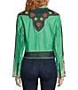 Double D Ranch Rangeland Romance & Rustlers Rosie Printed Open Front Long Sleeve Jacket, Color:Agave - Image 2