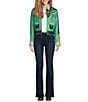 Double D Ranch Rangeland Romance & Rustlers Rosie Printed Open Front Long Sleeve Jacket, Color:Agave - Image 3