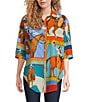 Double D Ranch Woman Of The Ranch Western 3/4 Sleeve Button Down Shirt, Color:Print - Image 3