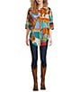 Double D Ranch Woman Of The Ranch Western 3/4 Sleeve Button Down Shirt, Color:Print - Image 4