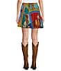 Double D Ranch Women Of The Range Mini A-Line Skirt, Color:Print - Image 2