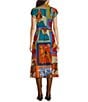 Double D Ranch Women Of The Range Printed V-Neck Short Sleeve Wrap Midi Dress, Color:Print - Image 2