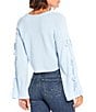 Double Zero Bow Detail Long Sleeve Sweater - Image 5