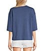 Double Zero Elbow Sleeve T-Shirt, Color:Dusty Navy - Image 2