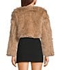 Double Zero Faux Fur Cropped Jacket - Image 2