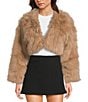 Double Zero Faux Fur Cropped Jacket - Image 3