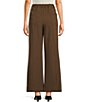 Double Zero Flat Front Wide Leg Pants, Color:Brown - Image 2