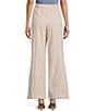 Double Zero Flat Front Wide Leg Pants, Color:Beige - Image 2