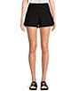 Color:Black - Image 1 - High Rise Active Pull-On Shorts