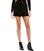 Double Zero High Rise Corduroy Pencil Skirt, Color:Black - Image 1