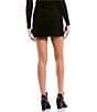 Double Zero High Rise Corduroy Pencil Skirt, Color:Black - Image 2