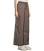 Double Zero High Rise Drawstring Wide Leg Pants, Color:Cocoa - Image 3