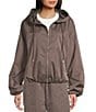 Double Zero Long Sleeve Hooded Zip Up Jacket, Color:Cocoa - Image 5