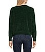 Double Zero Long Sleeve Vibe Check Shiny Chenille Sweater, Color:Green - Image 2