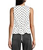 Double Zero Satin Polka Dot V-Neck Top - Image 6
