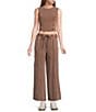 Double Zero Coordinating Seamed Drawstring Wide Leg Pants - Image 3