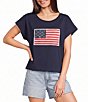 Double Zero Short Sleeve Flag Patch Tee - Image 1