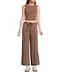 Double Zero Sleeveless Coordinating Crop Seamed Top - Image 3