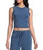 Double Zero Sleeveless Coordinating Crop Seamed Top - Image 5