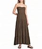 Double Zero Strapless Smocked Tiered Maxi Dress - Image 1