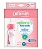 Color:Pink - Image 2 - Options+ Anti-Colic Narrow 4oz Baby Bottle 3-Pack