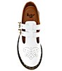 Color:White - Image 5 - 8065 Mary Jane Buckle Detail Leather Shoes