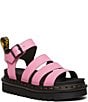 Color:Fondant Pink - Image 1 - Blaire Athena Leather Platform Sandals